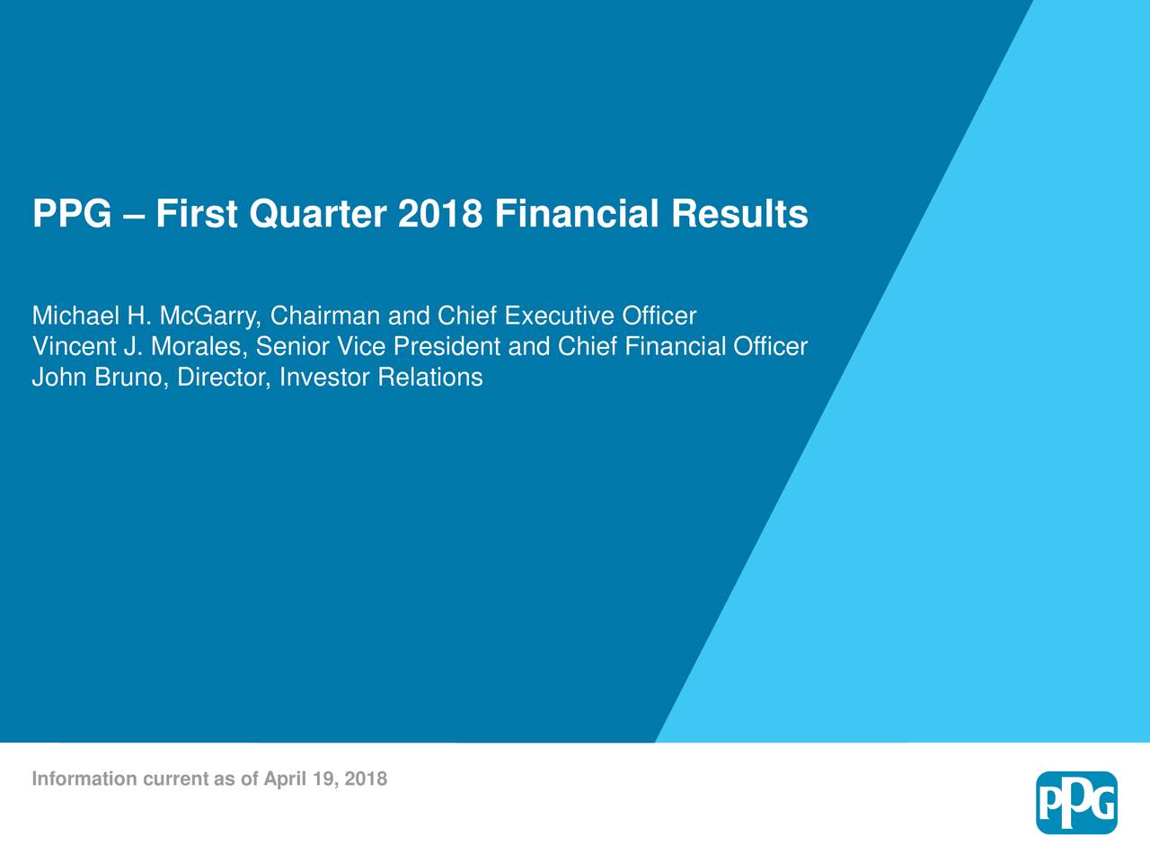 PPG Industries, Inc. 2018 Q1 - Results - Earnings Call Slides (NYSE:PPG ...