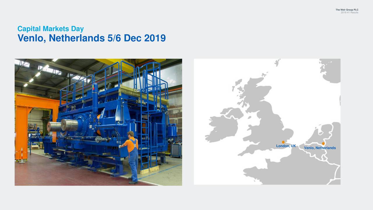 The Weir Group PLC 2019 Q2 Results Earnings Call Slides (OTCMKTS