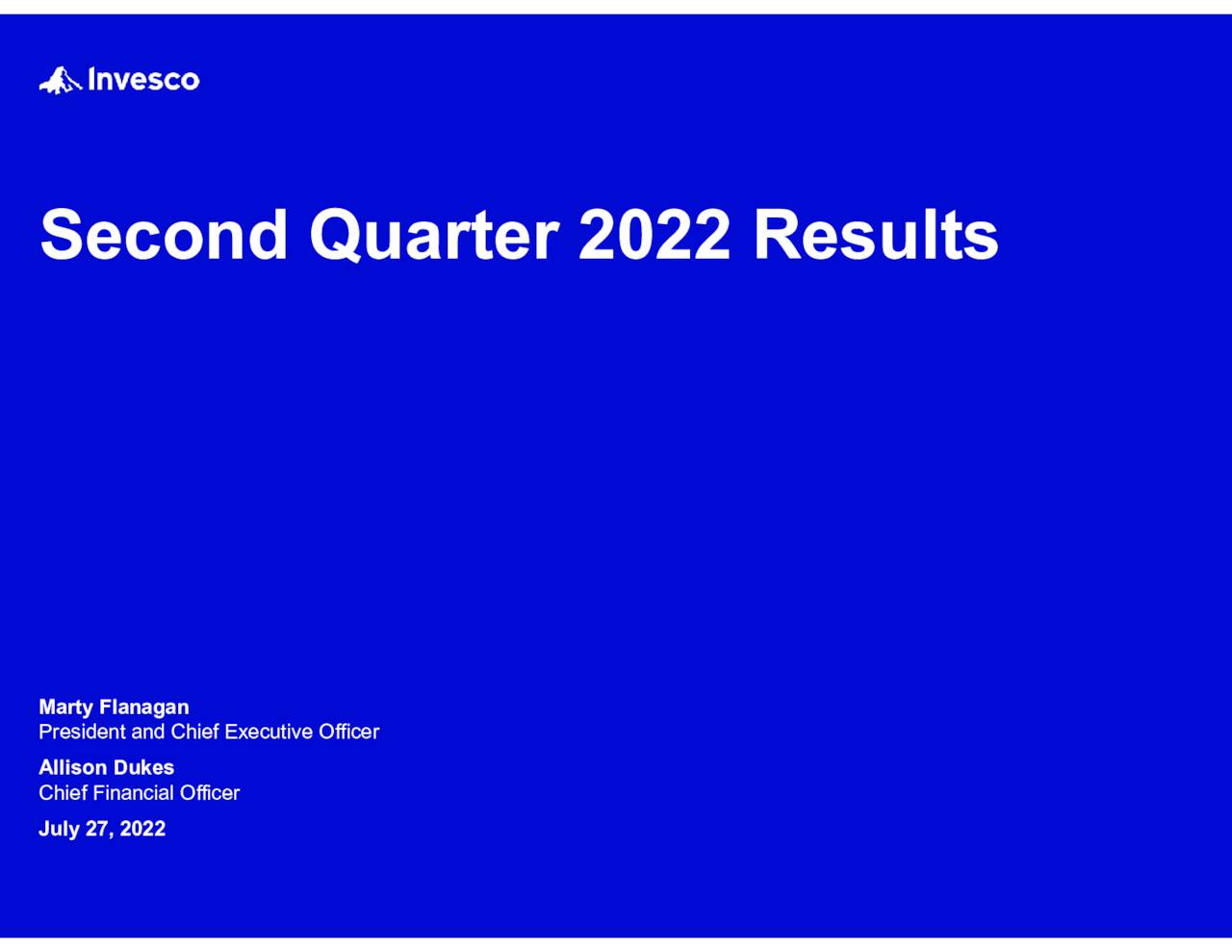 Invesco Ltd 2022 Q2 Results Earnings Call Presentation Nyse Ivz Invesco Ltd 2022 Q2 Results Earnings Call Presentation Nyse Ivz