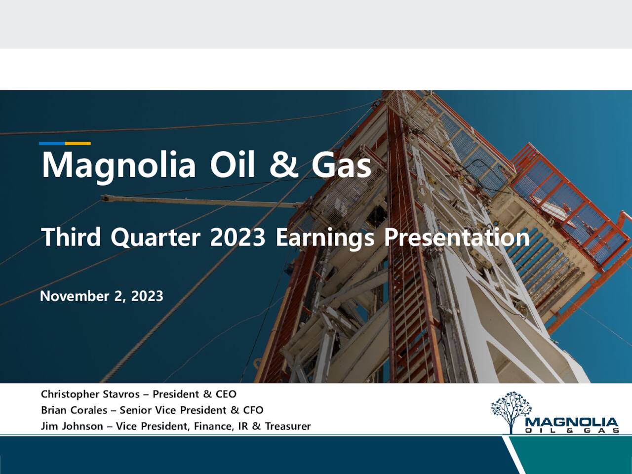 Magnolia Oil & Gas Corporation 2023 Q3 Results Earnings Call