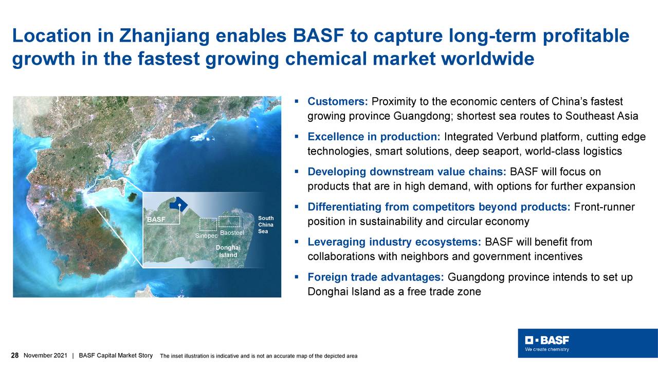 Location in Zhanjiang enables BASF to capture long-term profitable