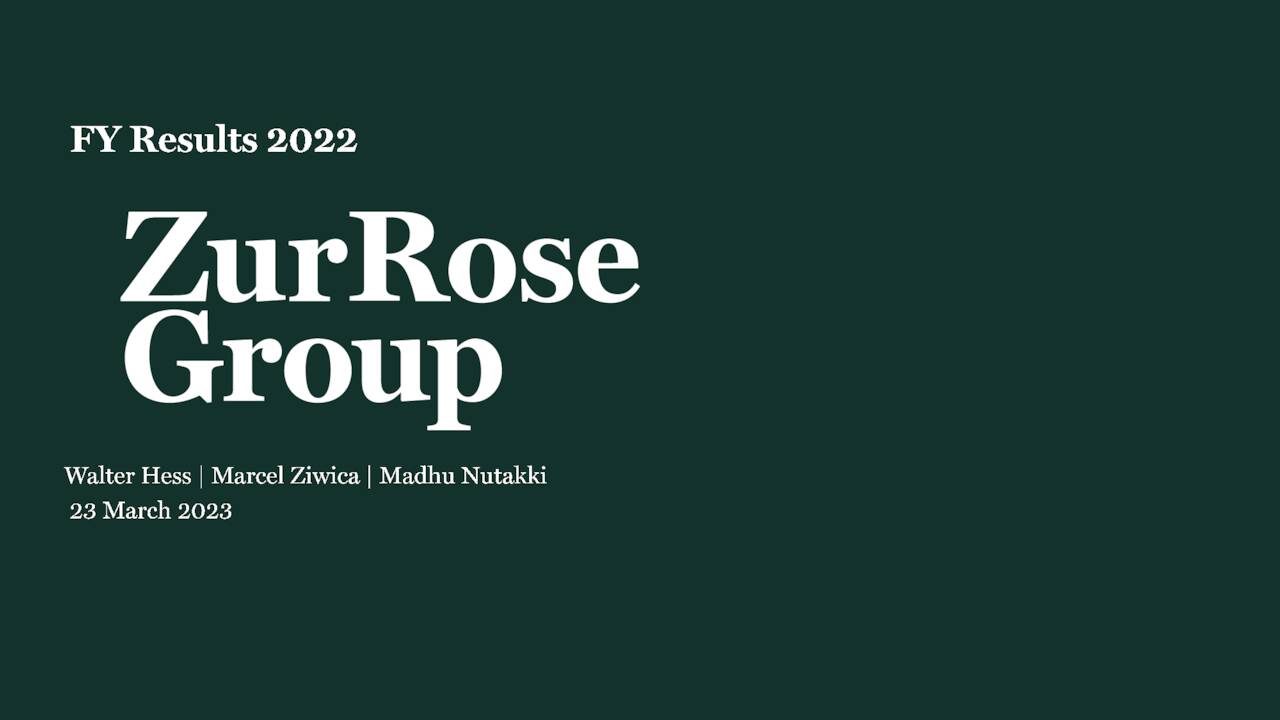 Zur Rose Group AG 2022 Q4 Results Earnings Call Presentation