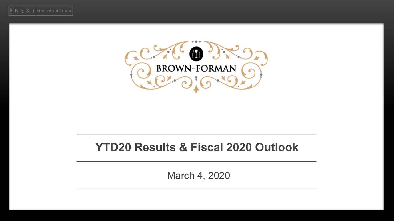 BrownForman Corporation 2020 Q3 Results Earnings Call Presentation