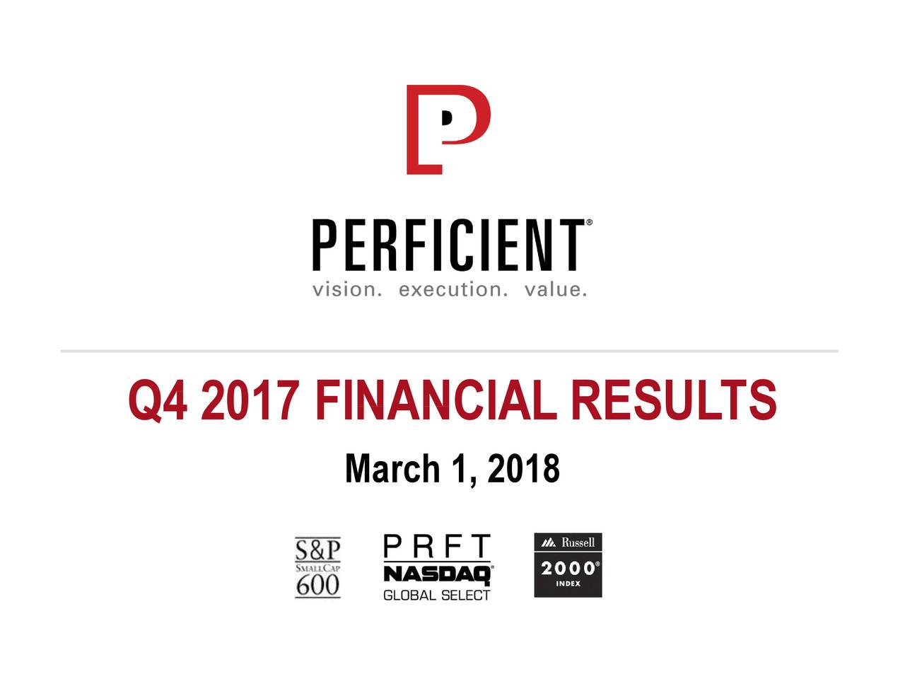 Q4 2017 FINANCIAL RESULTS