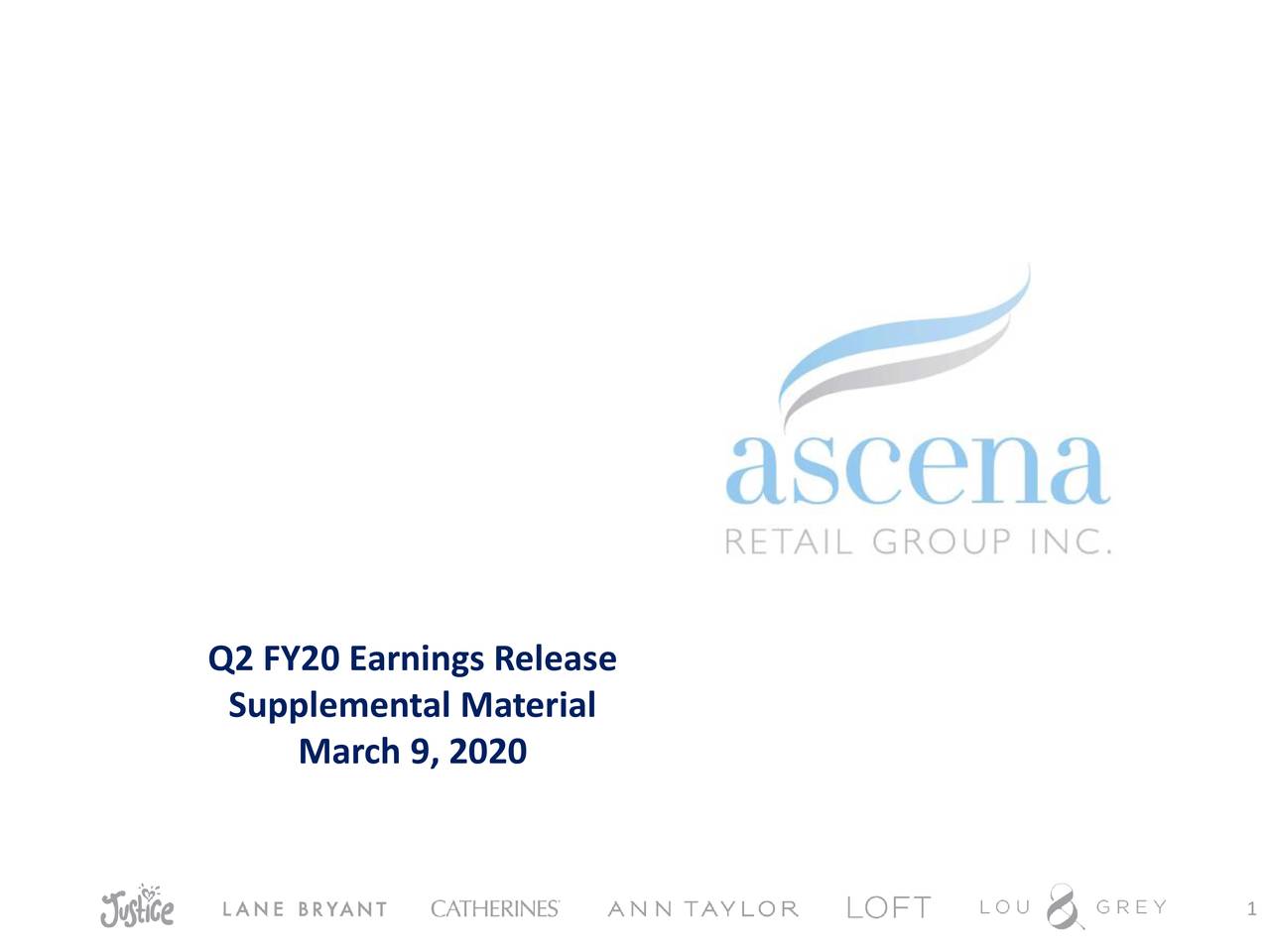 Ascena Retail Group Inc. 2020 Q2 Results Earnings Call