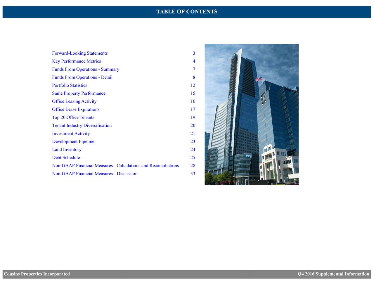 Cousins Properties Inc. 2016 Q4 Results Earnings Call Slides (NYSE