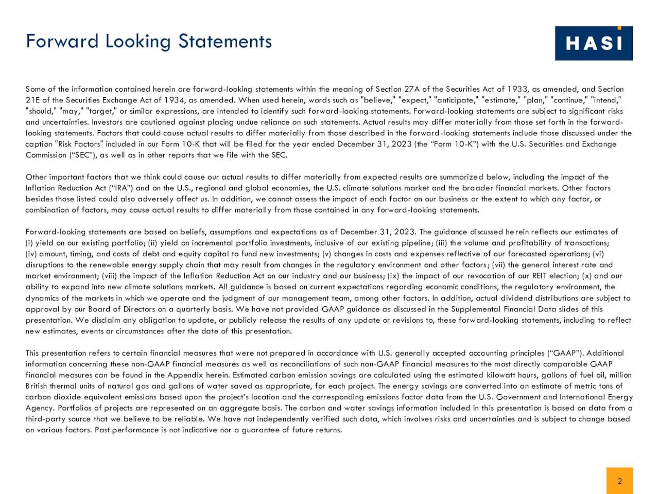 Hannon Armstrong Sustainable Infrastructure Capital, Inc. 2023 Q4