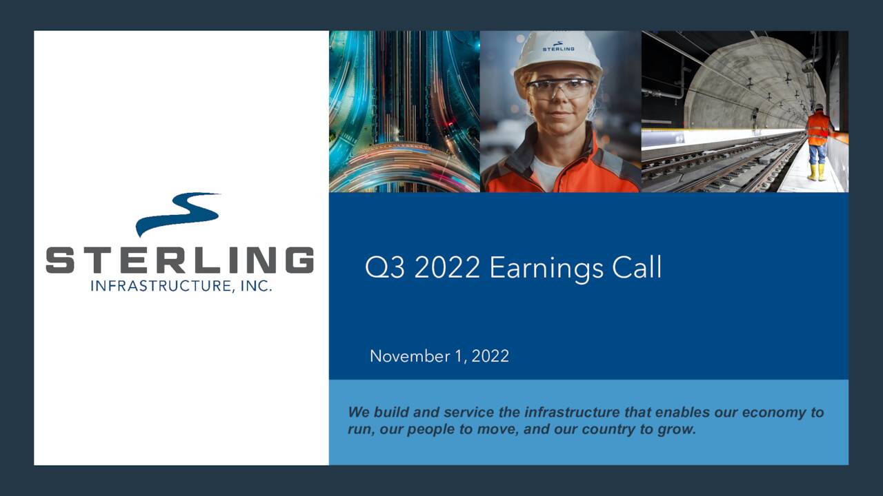 Sterling Infrastructure, Inc. 2022 Q3 Results Earnings Call