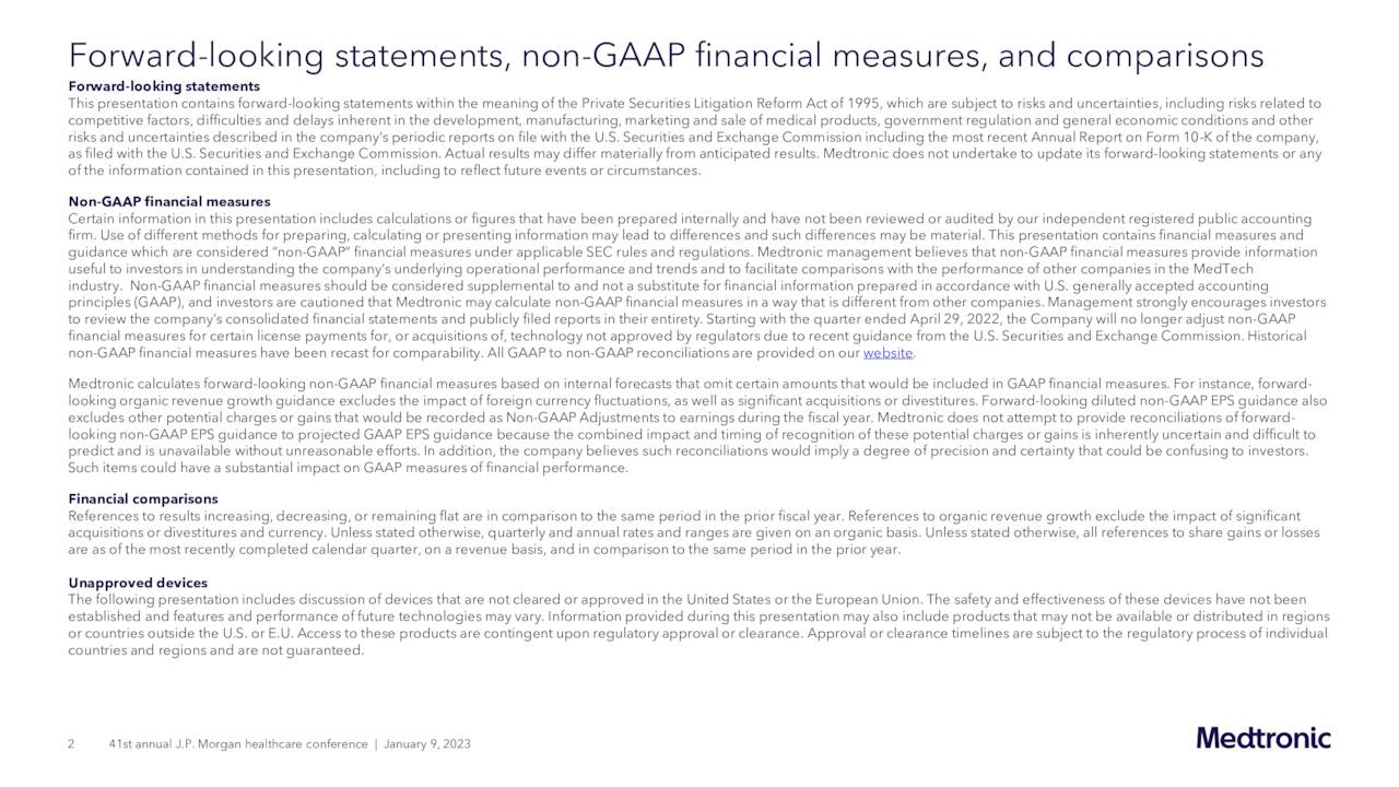 Medtronic (MDT) Presents at the J.P. 41st Annual Healthcare