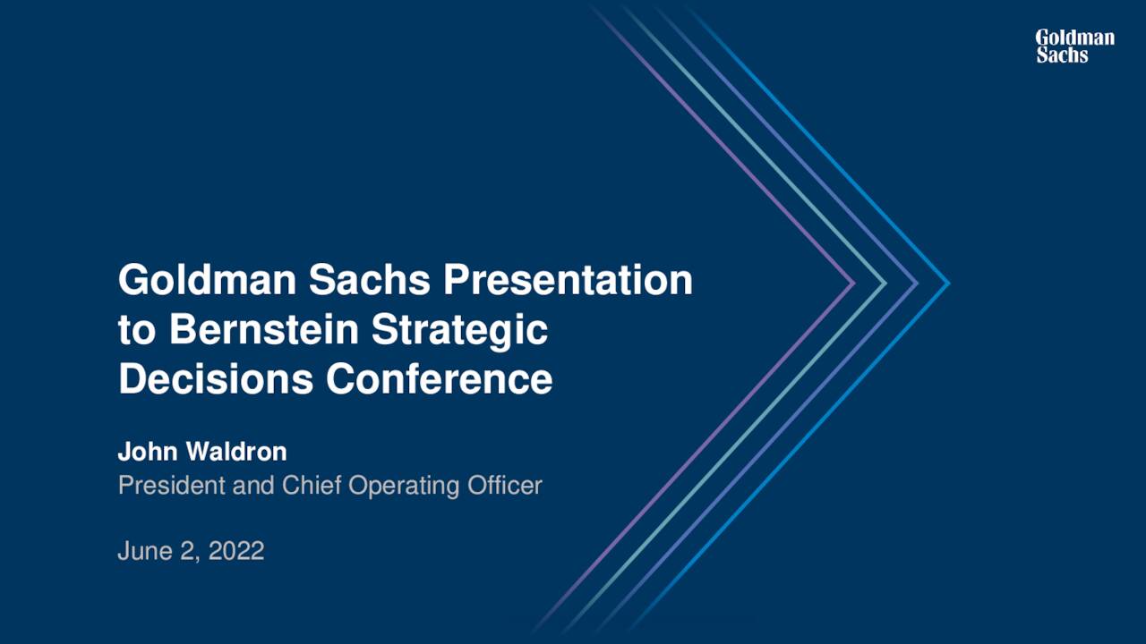 Goldman Sachs (GS) Presents at the Bernstein's 38th Annual Strategic