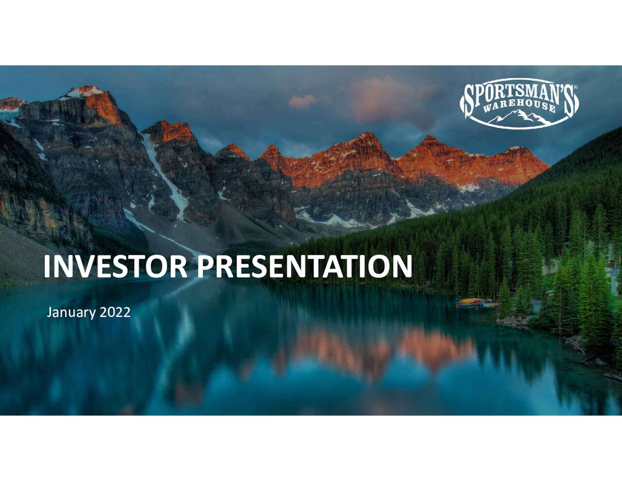 Sportsman's Warehouse Holdings (SPWH) Investor Presentation Slideshow