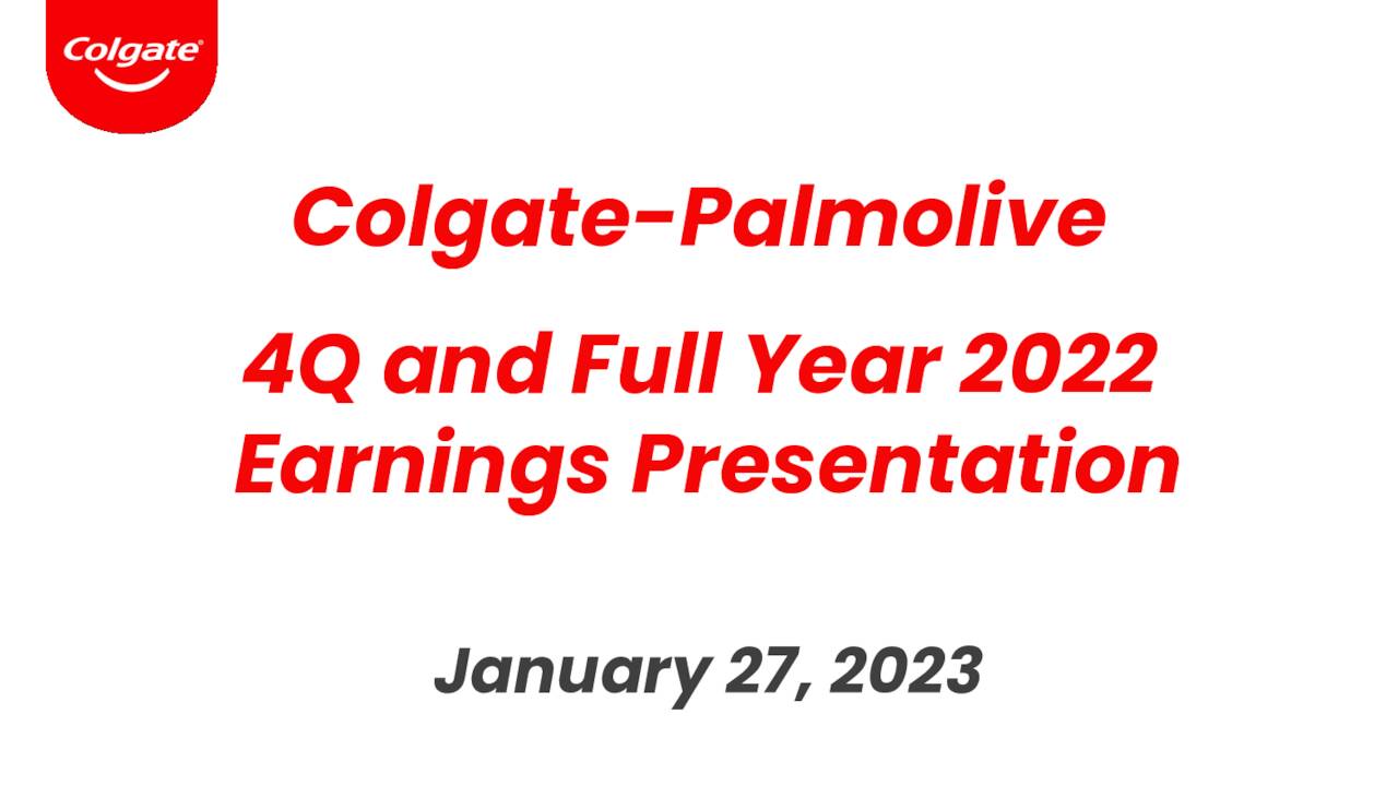 colgate-palmolive-company-2022-q4-results-earnings-call