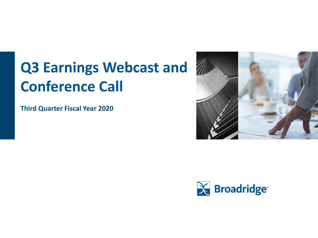 Q3 Earnings Webcast and
