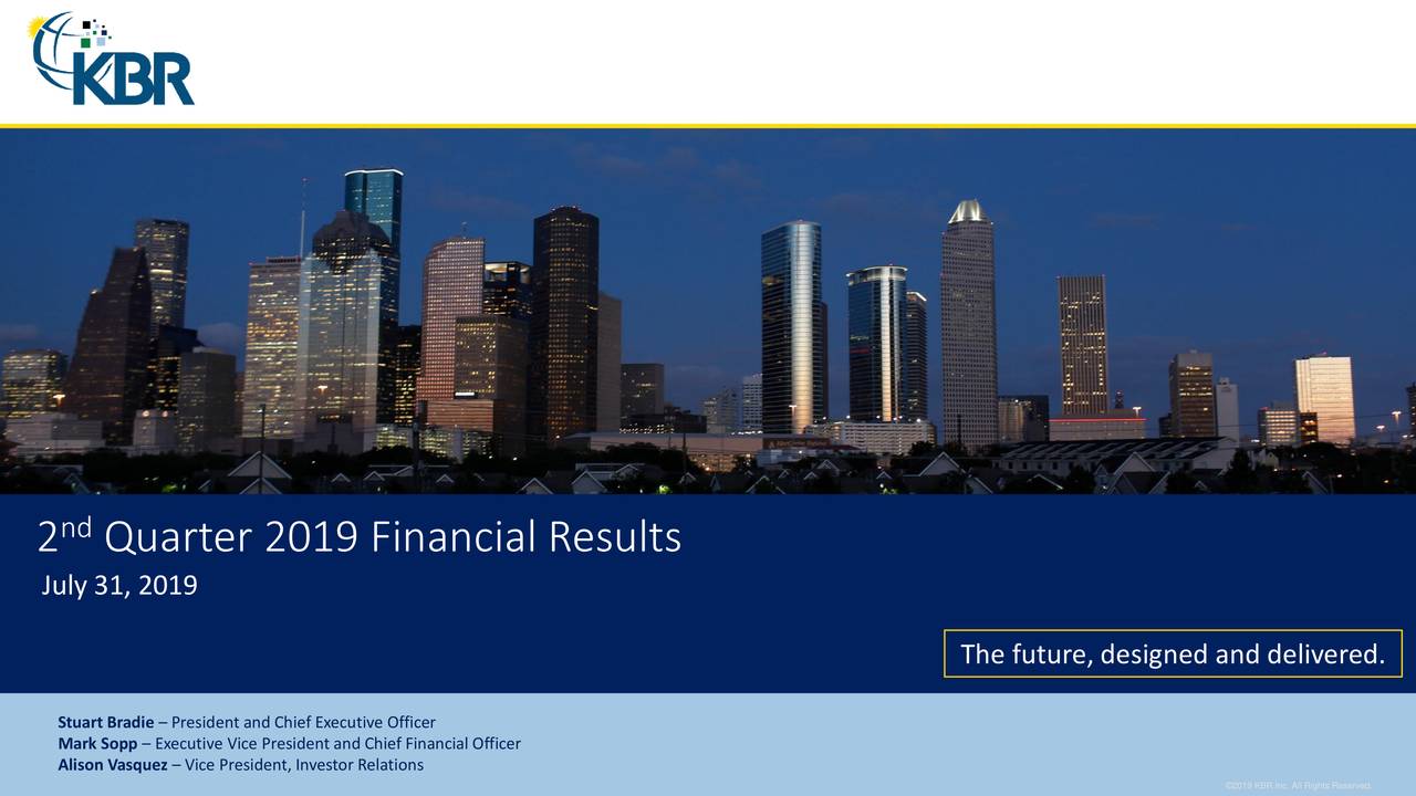 KBR, Inc. 2019 Q2 - Results - Earnings Call Slides (NYSE:KBR) | Seeking ...