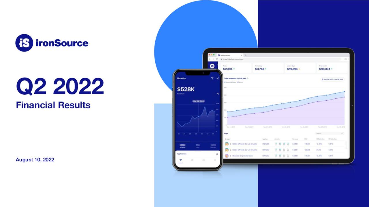 ironSource Ltd. 2022 Q2 Results Earnings Call Presentation (NYSEU) Seeking Alpha