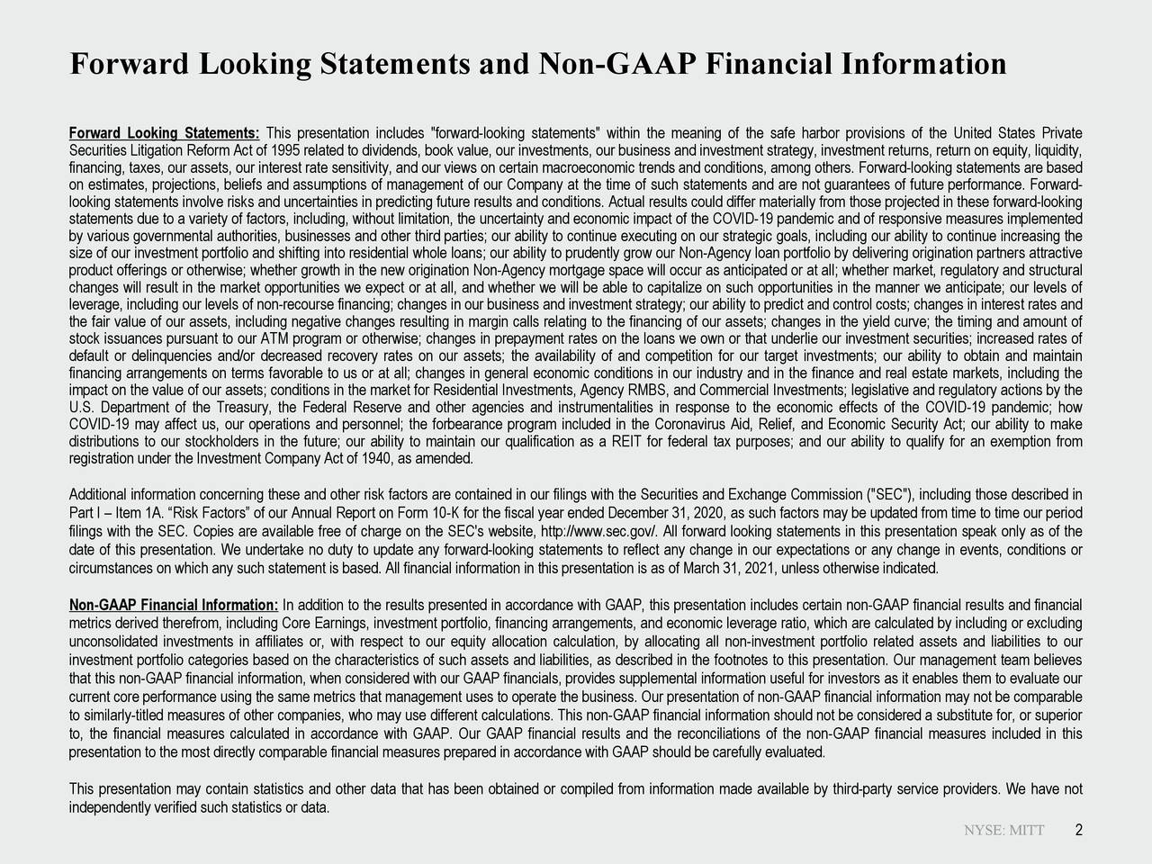 Forward Looking Statements and Non-GAAP Financial Information