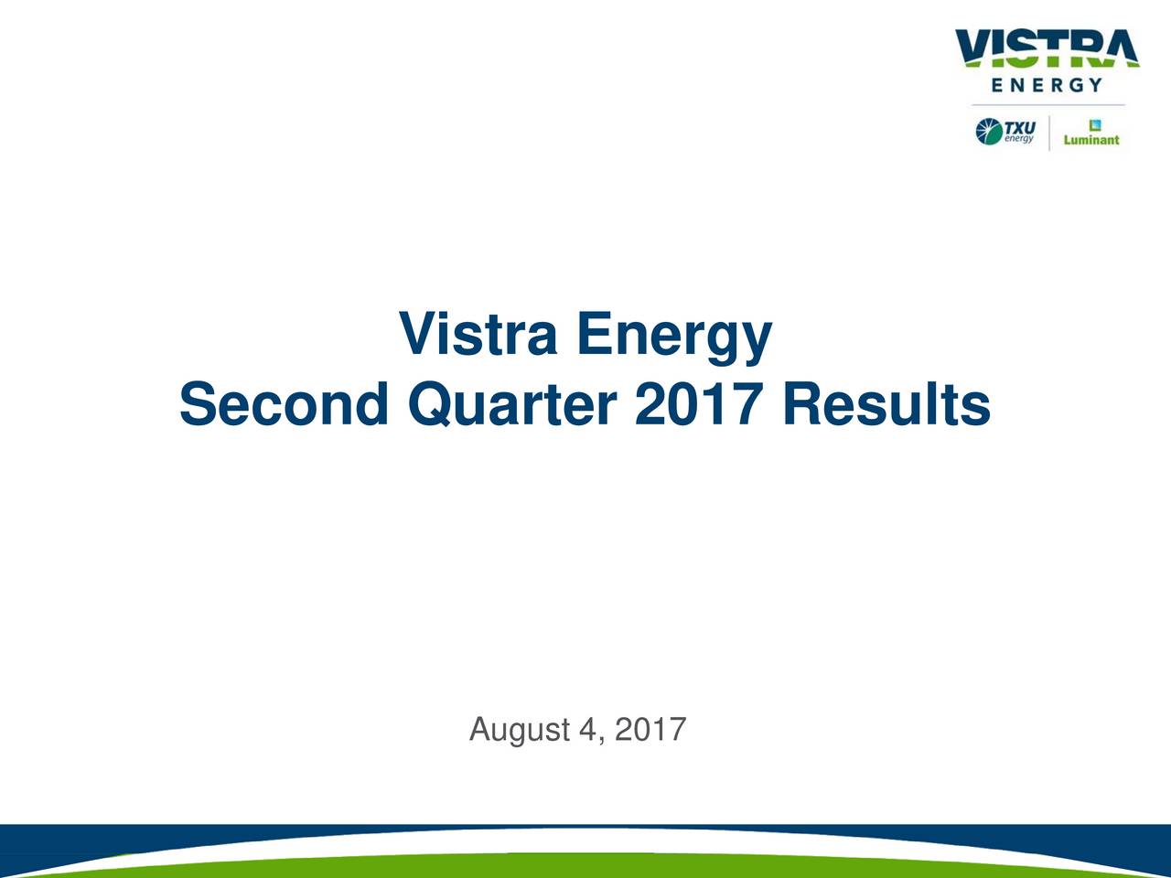 Vistra Energy Corp. 2017 Q1 Results Earnings Call Slides (NYSEVST