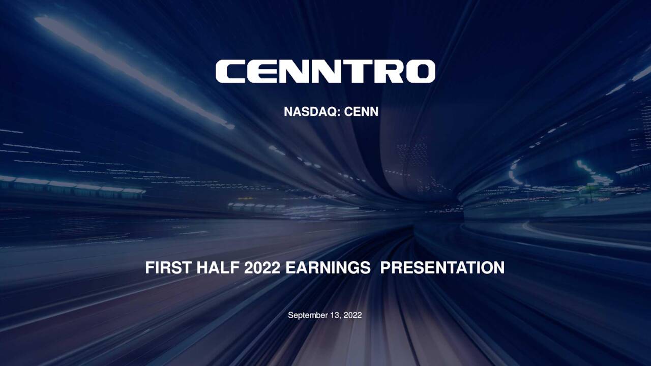 Cenntro Electric Group Limited 2022 Q2 Results Earnings Call