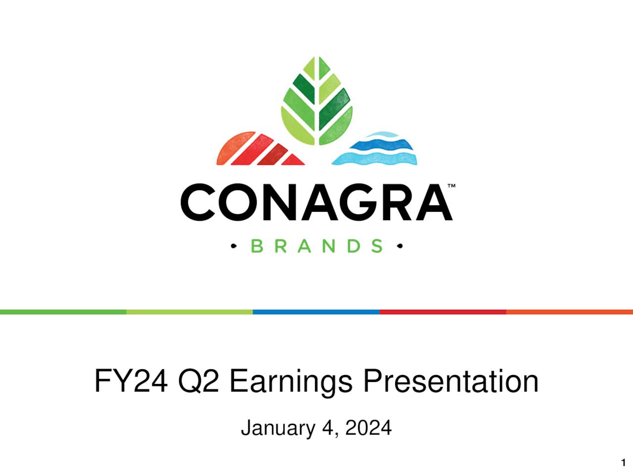 Conagra Brands, Inc. 2024 Q2 Results Earnings Call Presentation