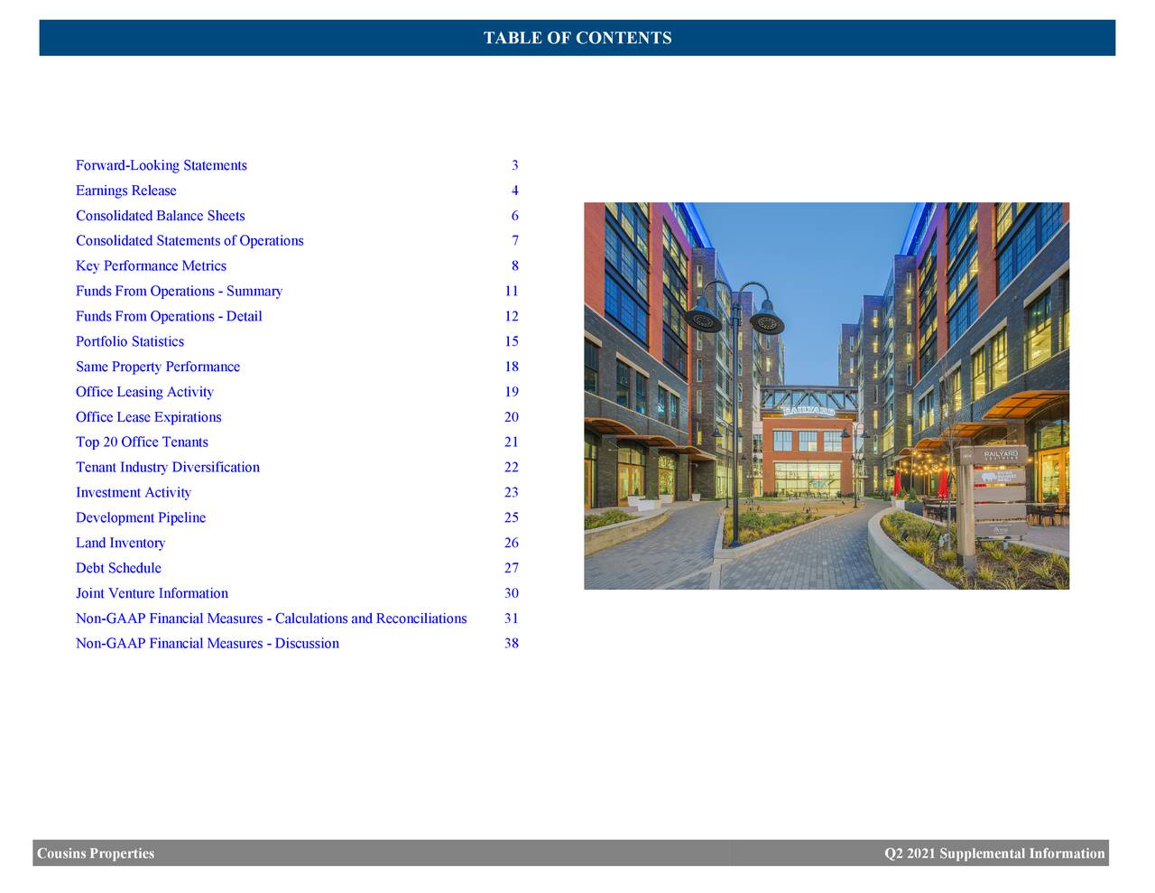 Cousins Properties Incorporated 2021 Q2 Results Earnings Call