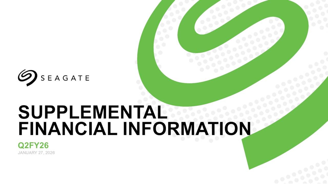 Seagate Technology Holdings plc 2026 Q2 - Results - Earnings Call ...