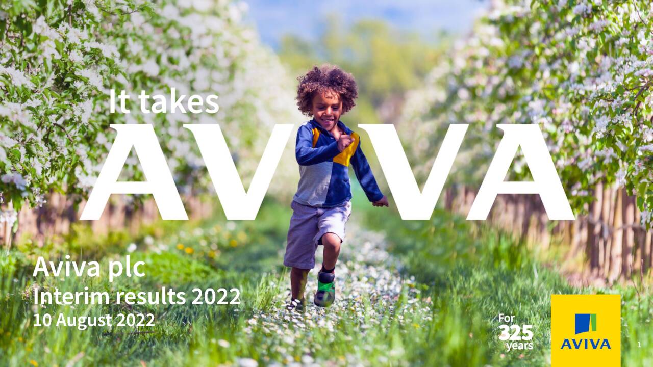 Aviva plc 2022 Q2 Results Earnings Call Presentation (OTCMKTSAIVAF