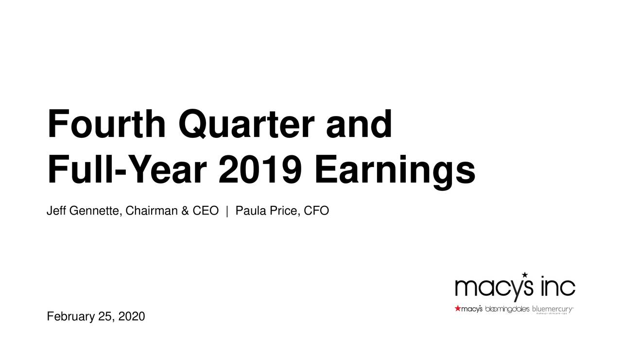 Macy's, Inc. 2019 Q4 - Results - Earnings Call Presentation (NYSE:M ...