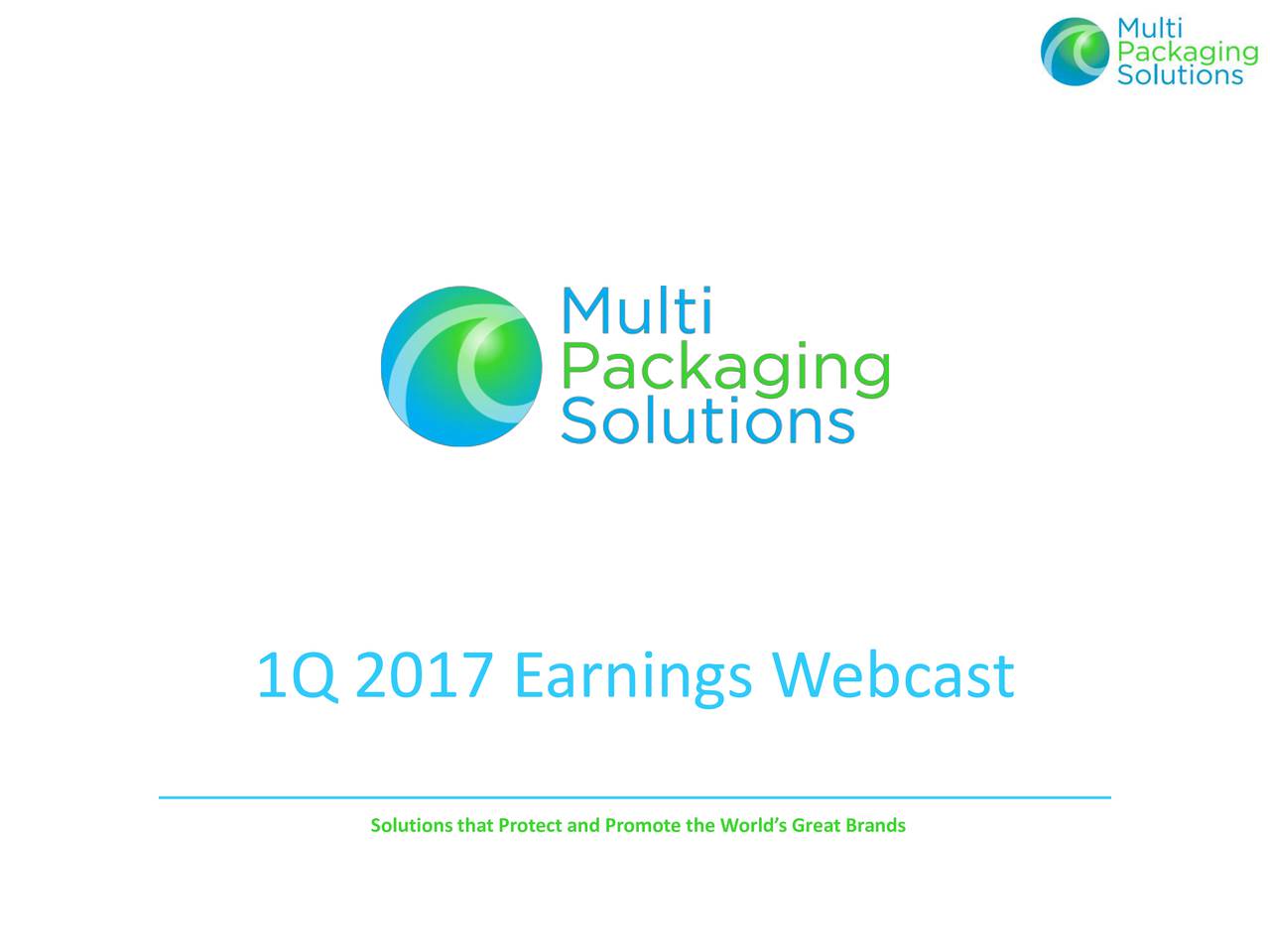 Multi Packaging Solutions International 2017 Q1 Results Earnings