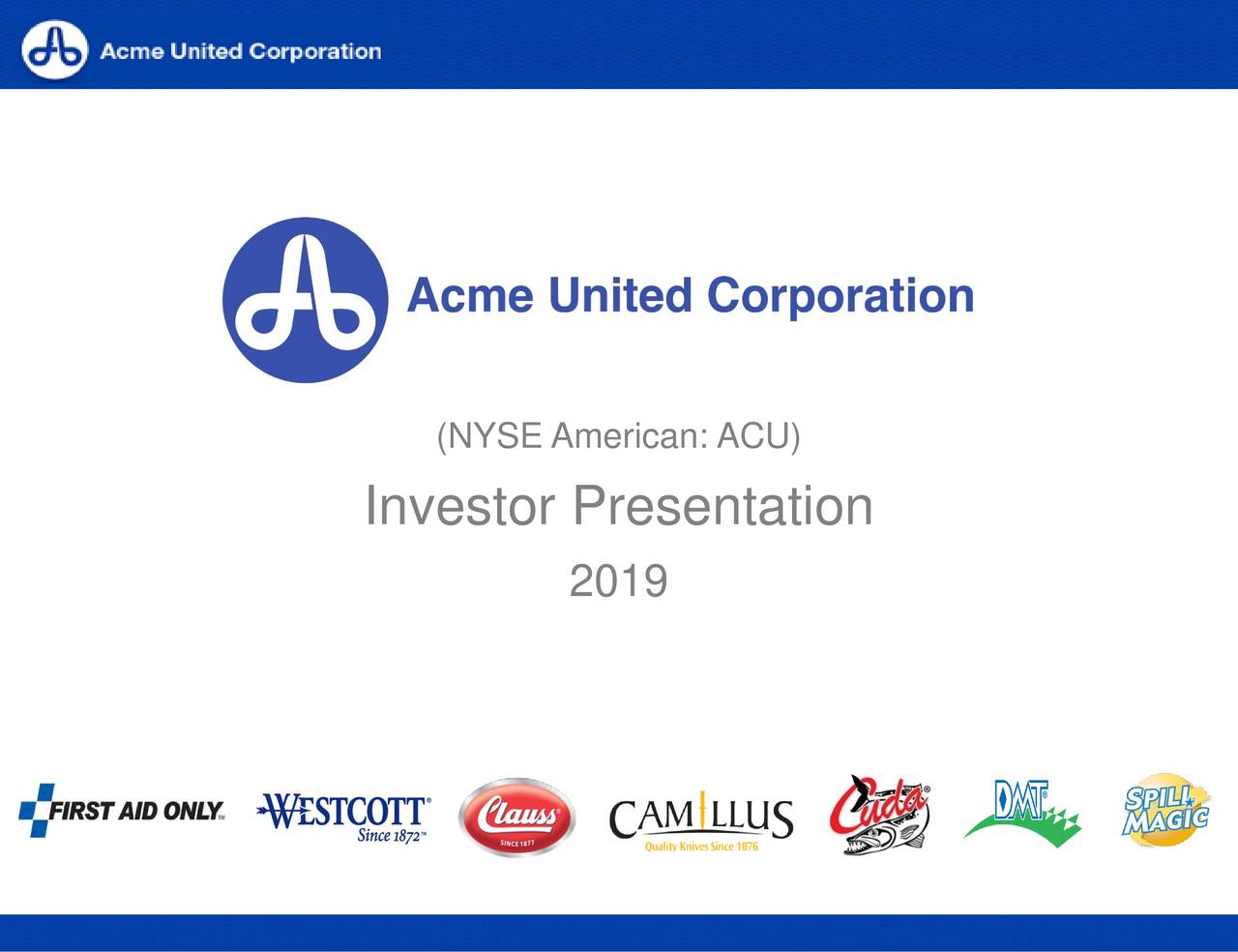 Acme United Corporation News - ACU