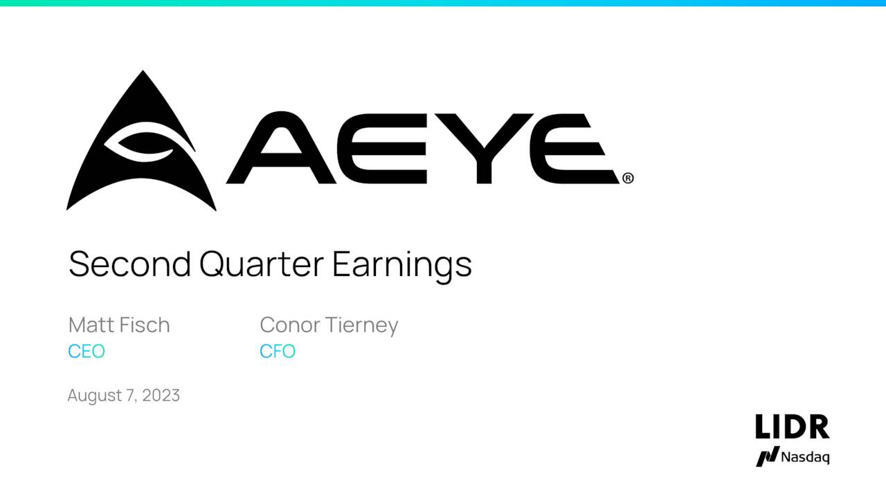 Aeye Inc 2023 Q2 Results Earnings Call Presentation Nasdaqlidr Seeking Alpha 2656