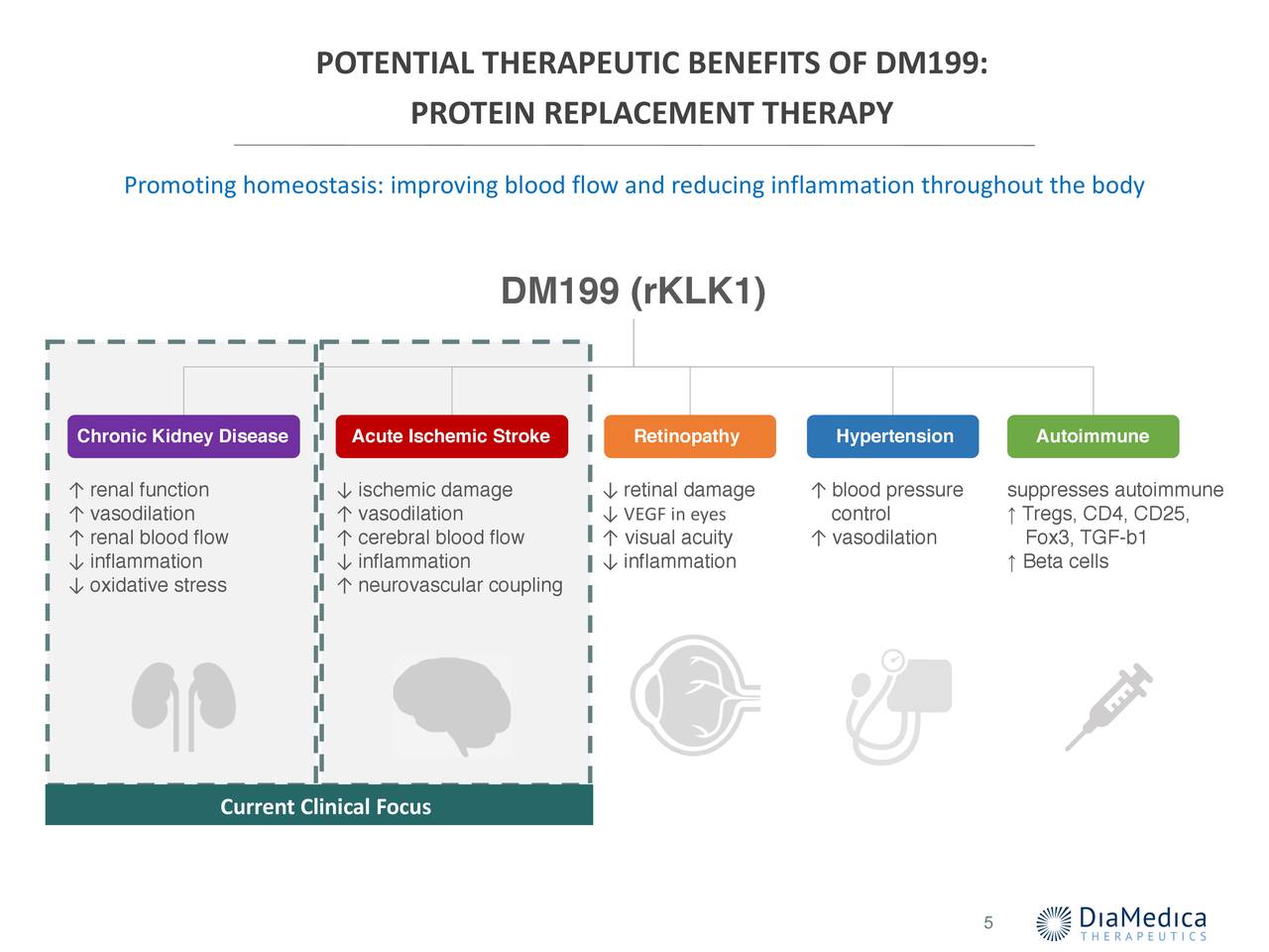 POTENTIAL THERAPEUTIC BENEFITS OF DM199: