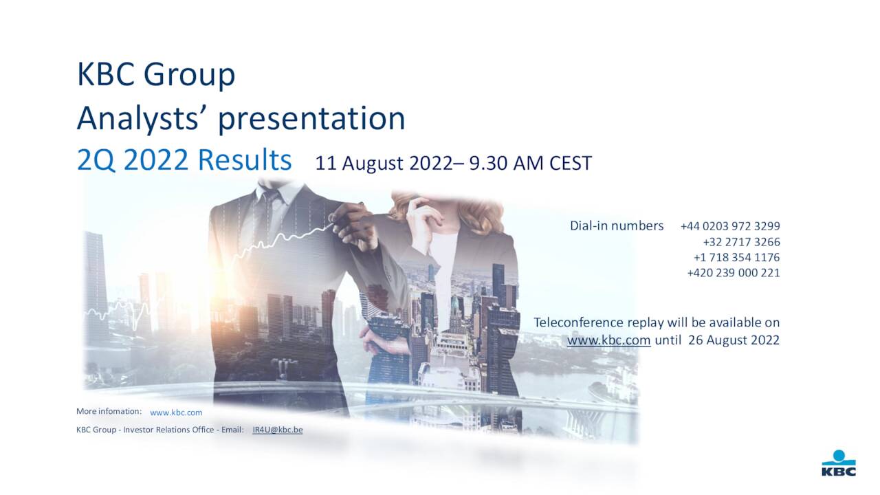 kbc investor presentation 2022