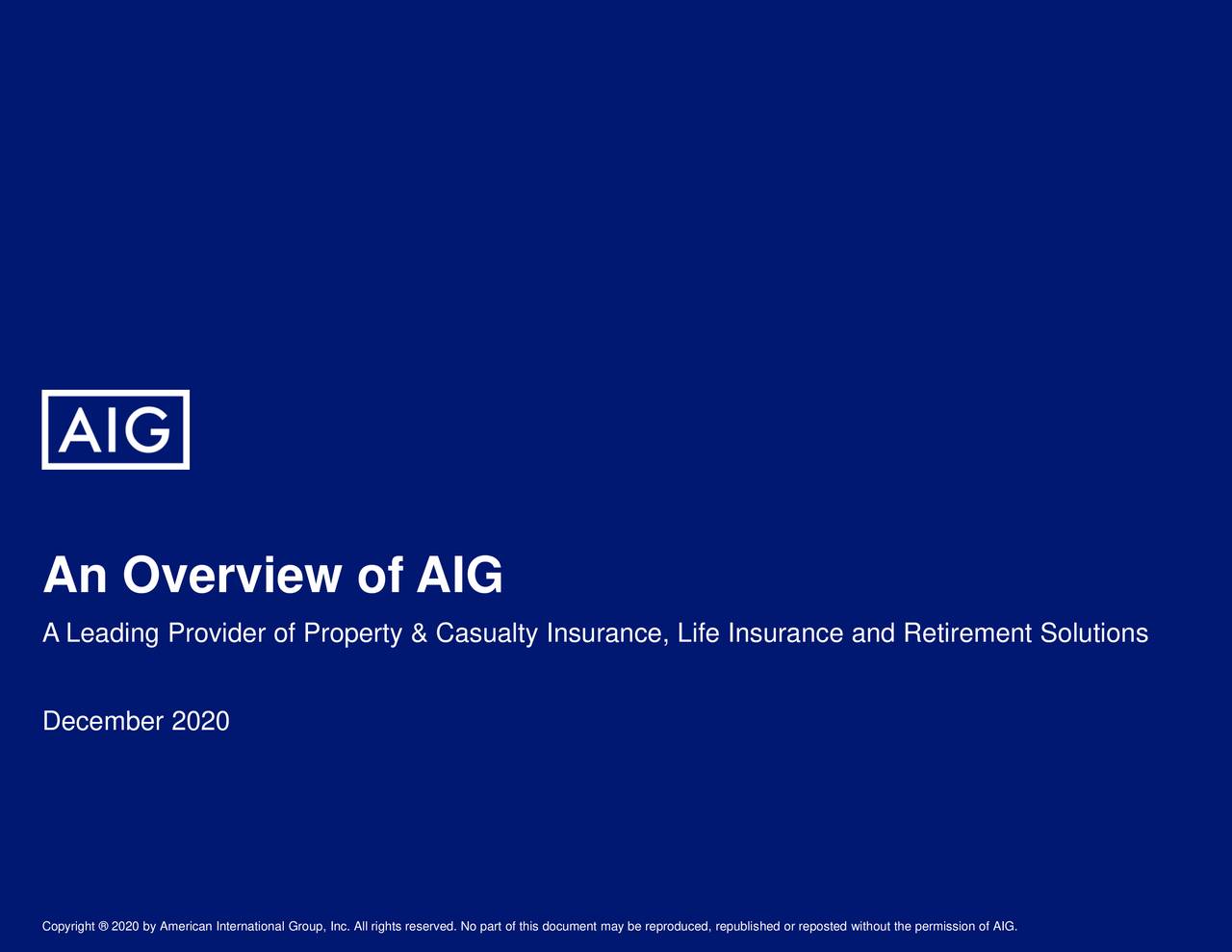 American International Group (AIG) Investor Presentation - Slideshow ...