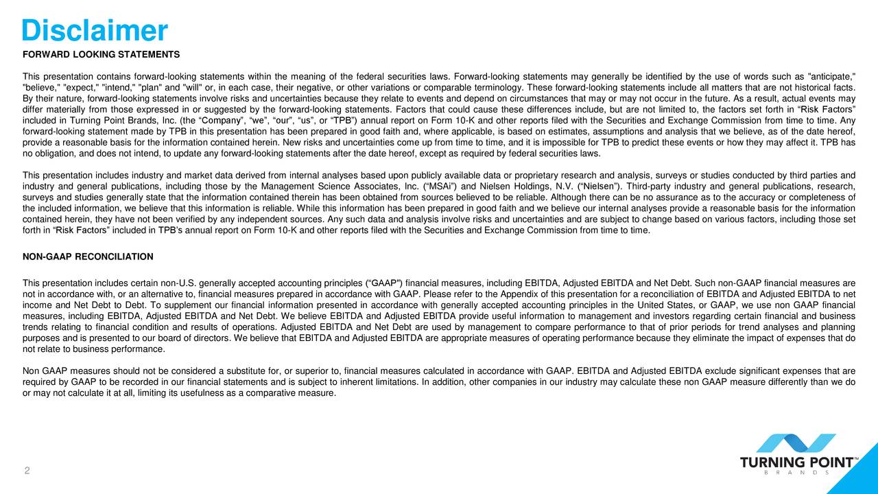 Turning Point Brands, Inc. 2020 Q4 Results Earnings Call Presentation (NYSETPB) Seeking Alpha