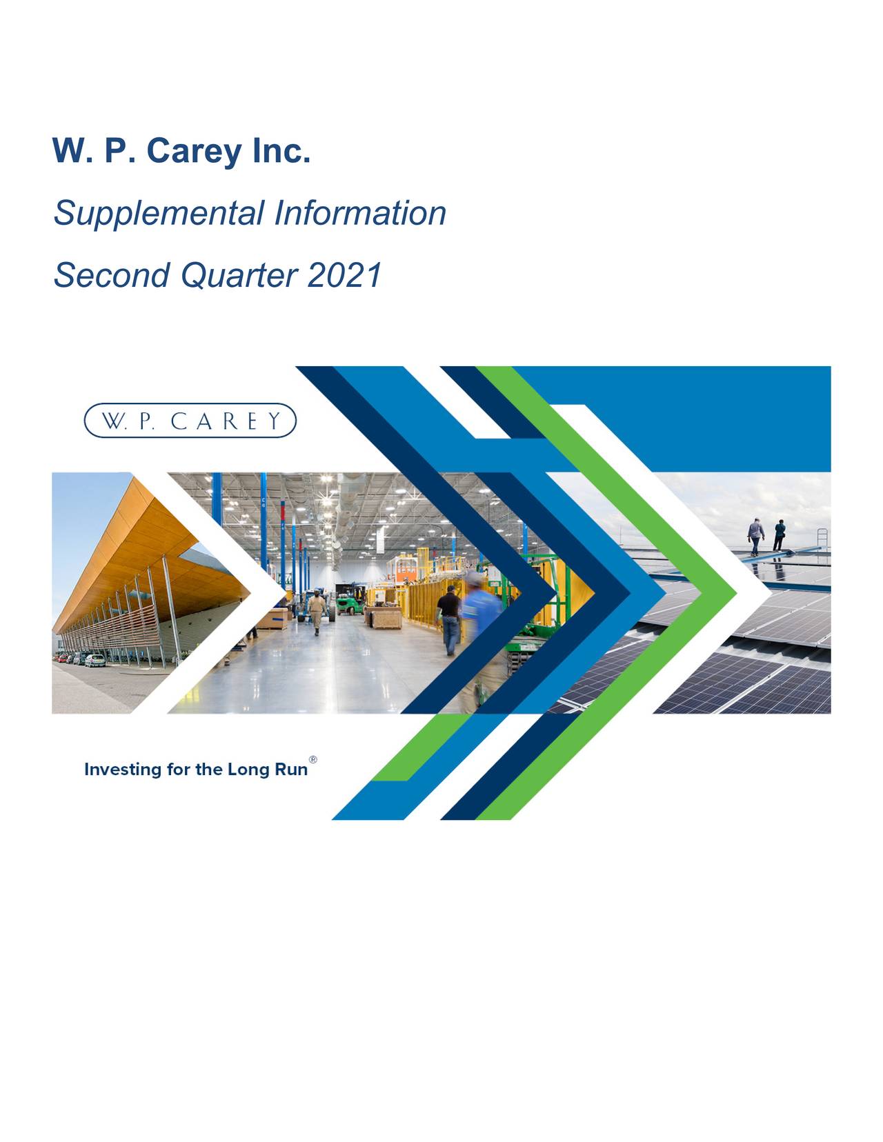 W. P. Carey Inc. 2021 Q2 - Results - Earnings Call Presentation (NYSE ...