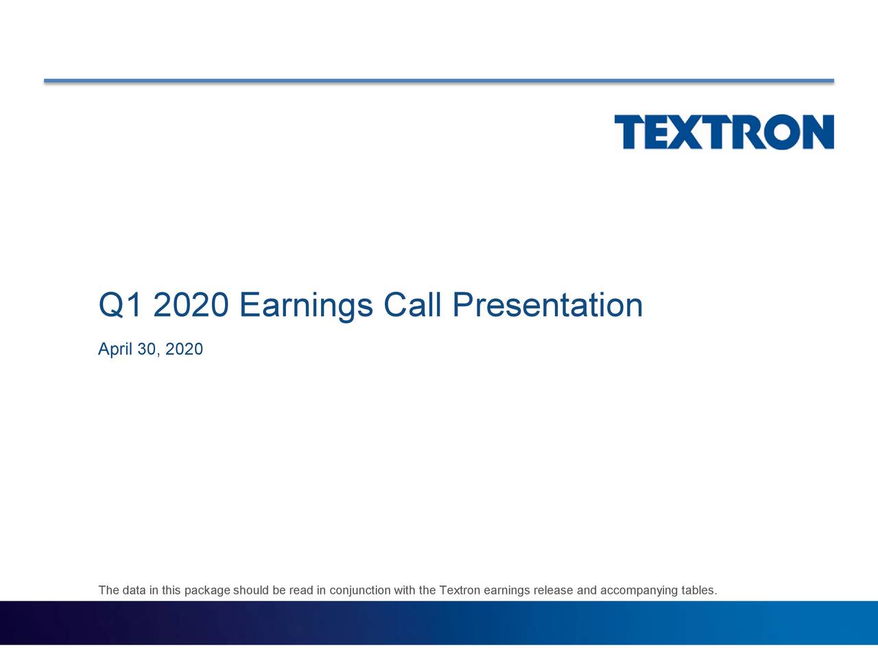 Textron Inc. 2020 Q1 - Results - Earnings Call Presentation (NYSE:TXT ...