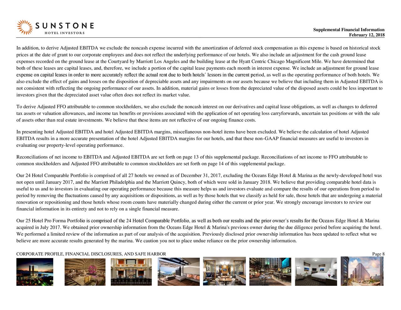 Sunstone Hotel Investors Inc 2017 Q4 Results