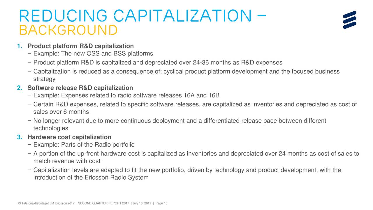 LM Ericsson Telephone Company 2017 Q2 - Results - Earnings Call Slides ...