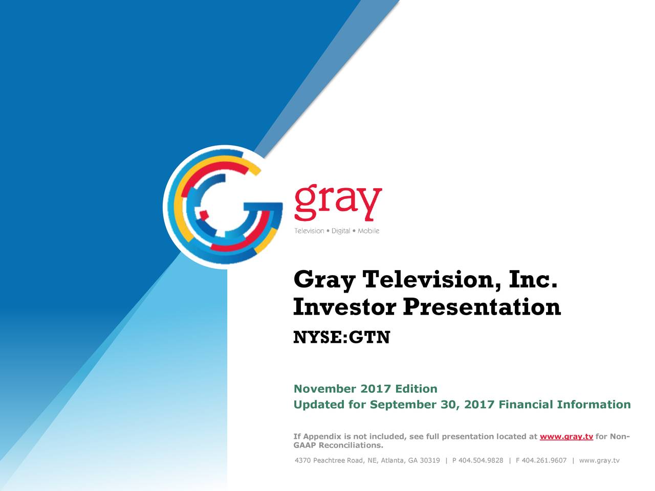 Gray Television (GTN) Presents At Wells Fargo Technology, Media