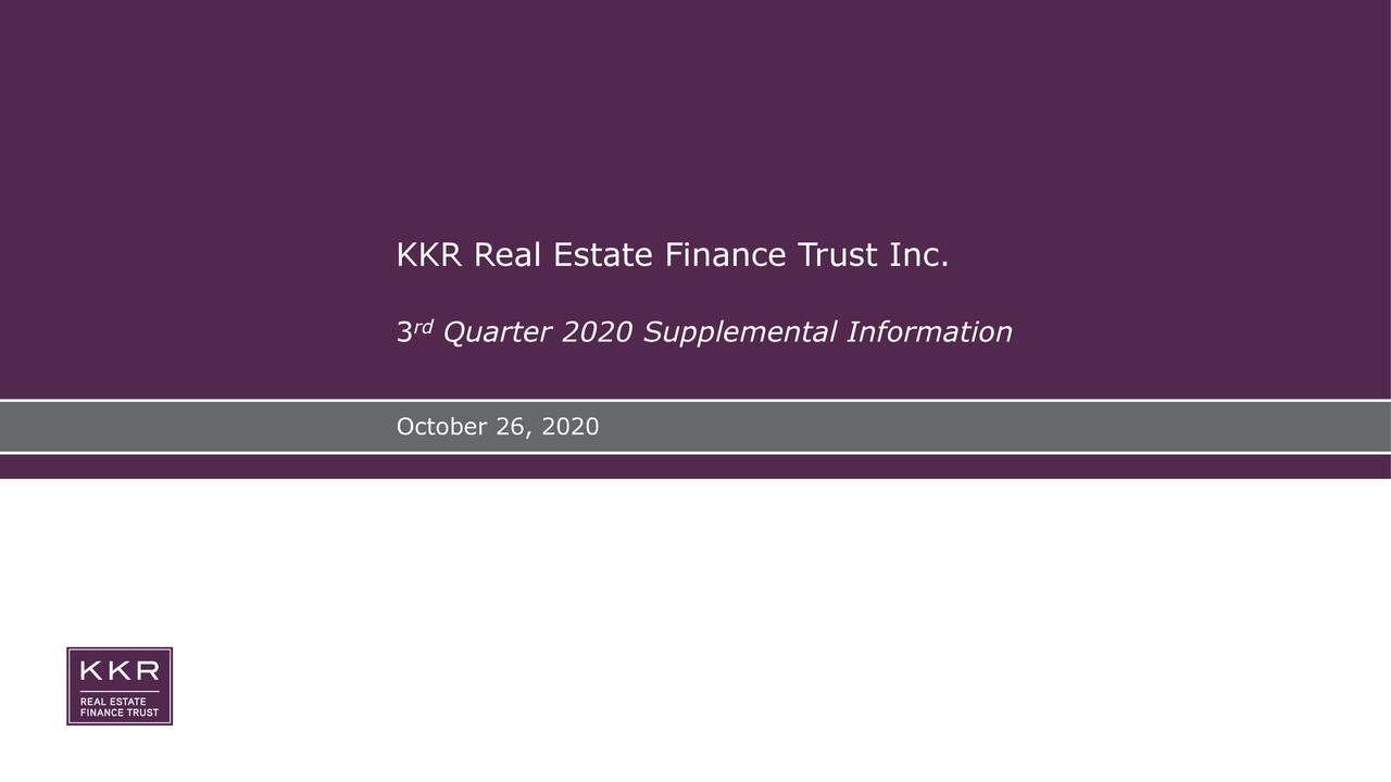 KKR Real Estate Finance Trust Inc. 2020 Q3 Results Earnings Call