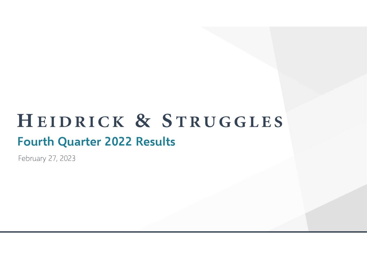 Heidrick & Struggles International, Inc. 2022 Q4 Results Earnings