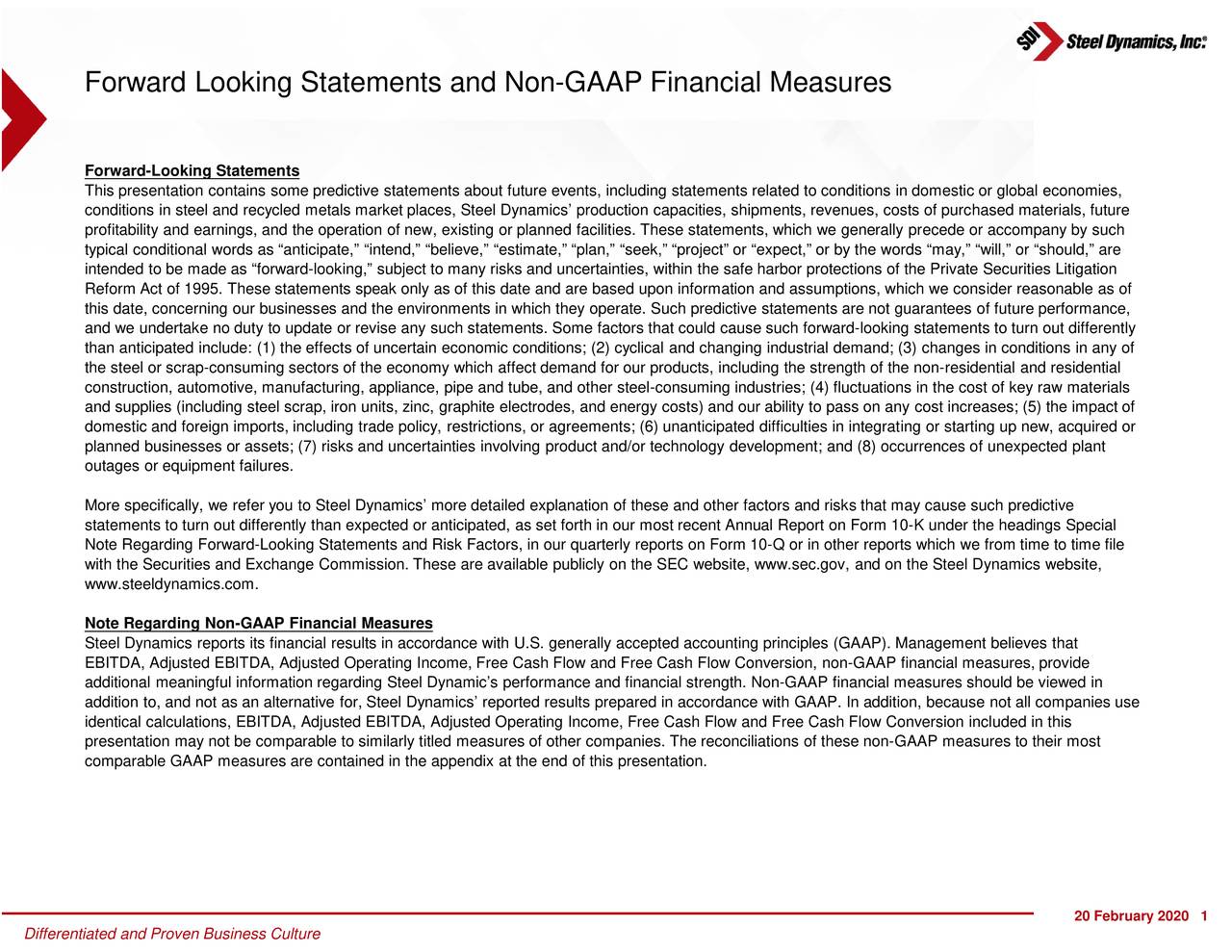 Steel Dynamics (STLD) Investor Presentation Slideshow (NASDAQSTLD