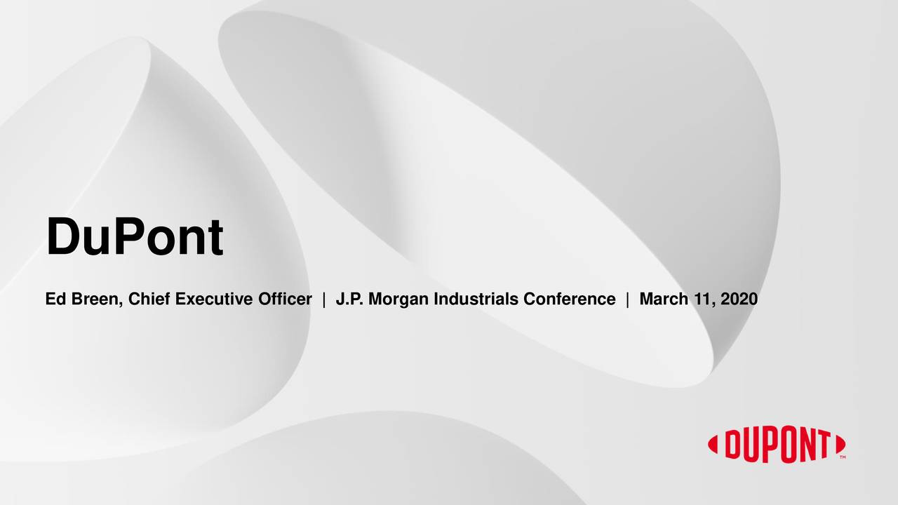 DuPont De Nemours (DD) Presents At J.P. Morgan Industrials Conference ...