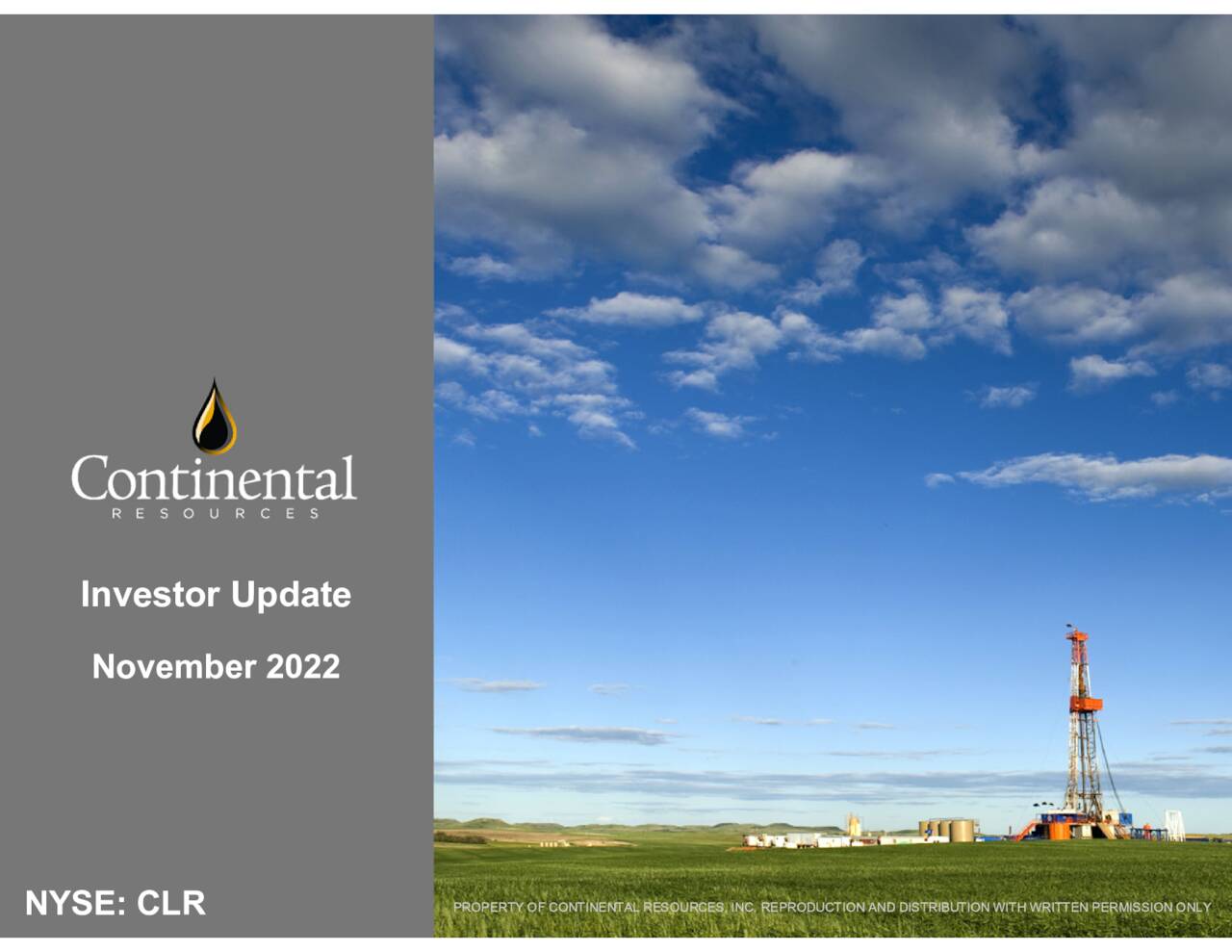 Continental Resources, Inc. 2022 Q3 - Results - Earnings Call ...