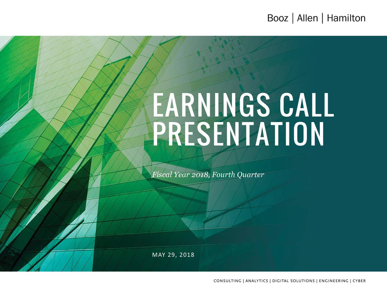 Booz Allen Hamilton Holding Corporation 2018 Q4 - Results - Earnings ...