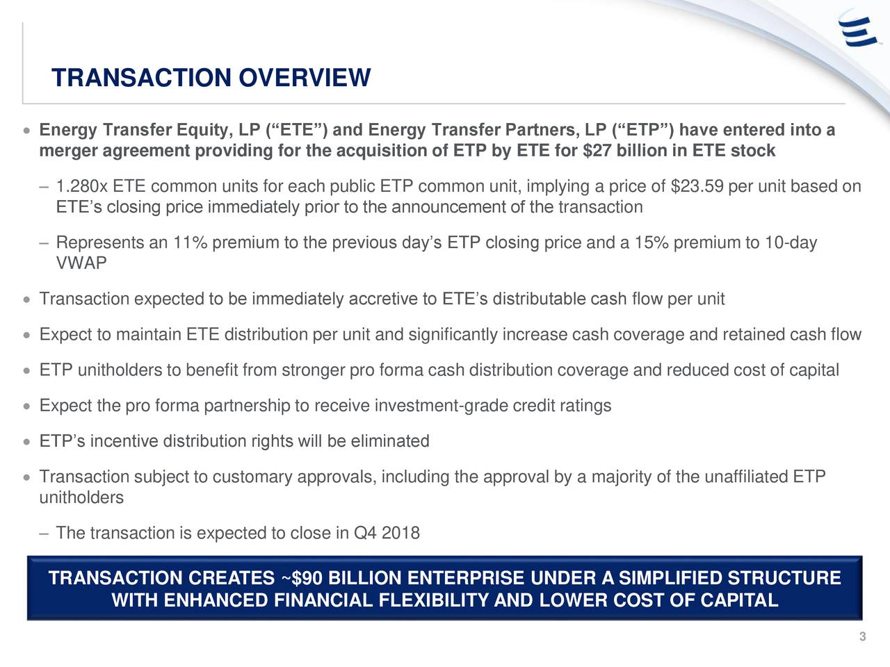 Energy Transfer Partners (ETP) To Be Acquired By Energy Transfer Equity ...