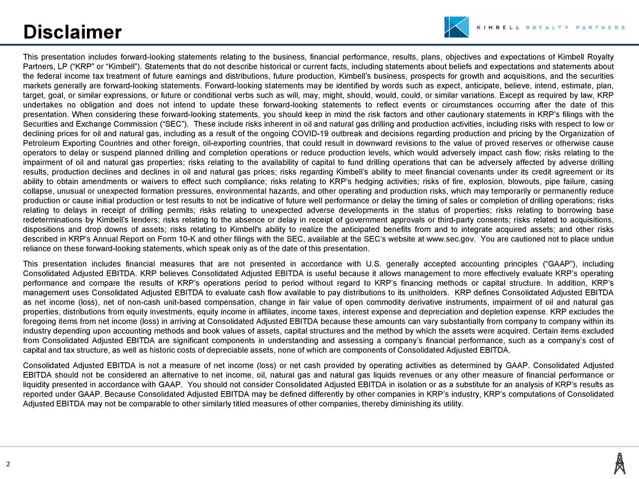 Kimbell Royalty Partners, LP 2020 Q3 Results Earnings Call