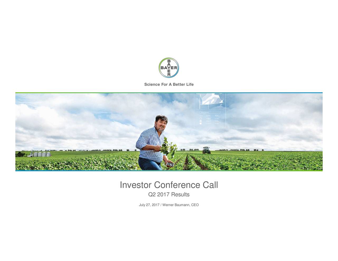 Bayer A.G. 2017 Q2 Results Earnings Call Slides (OTCMKTSBAYZF