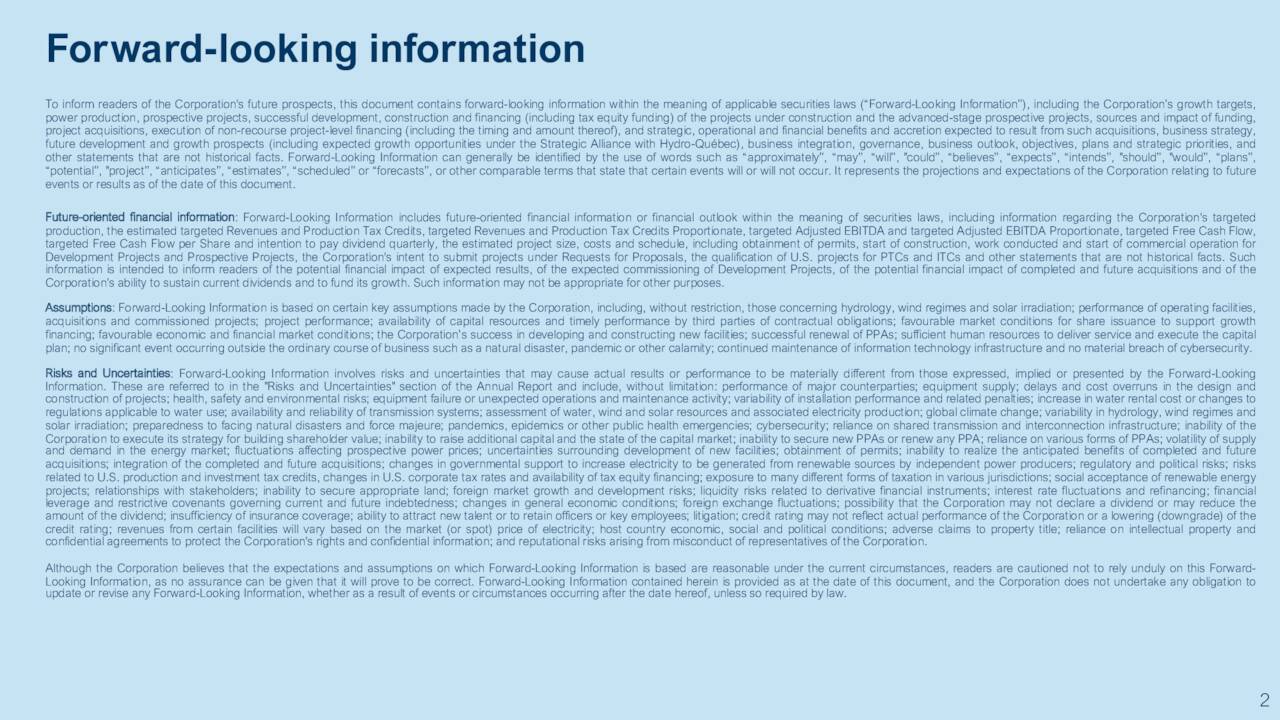 Forward-looking information