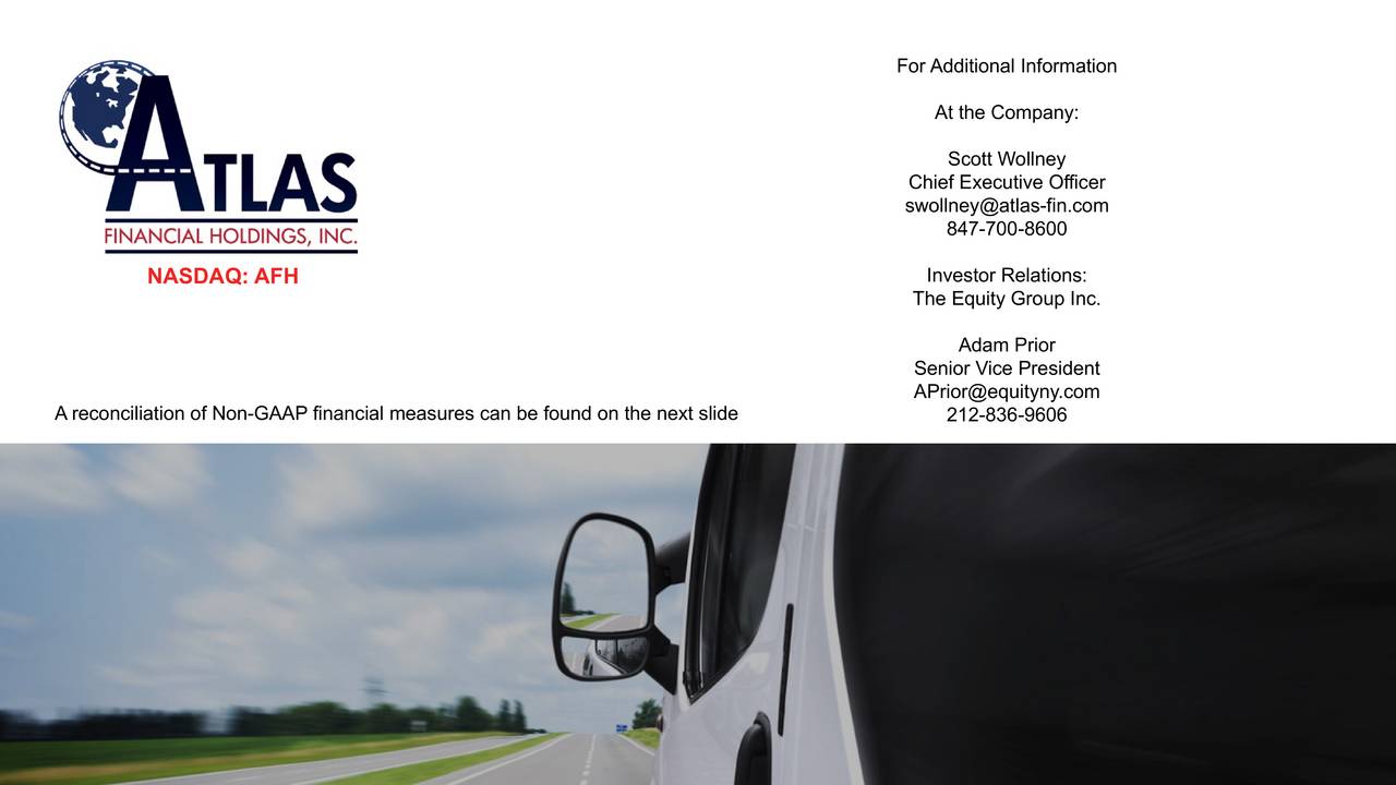 Atlas Financial Holdings 2017 Q2 Results Earnings Call Slides